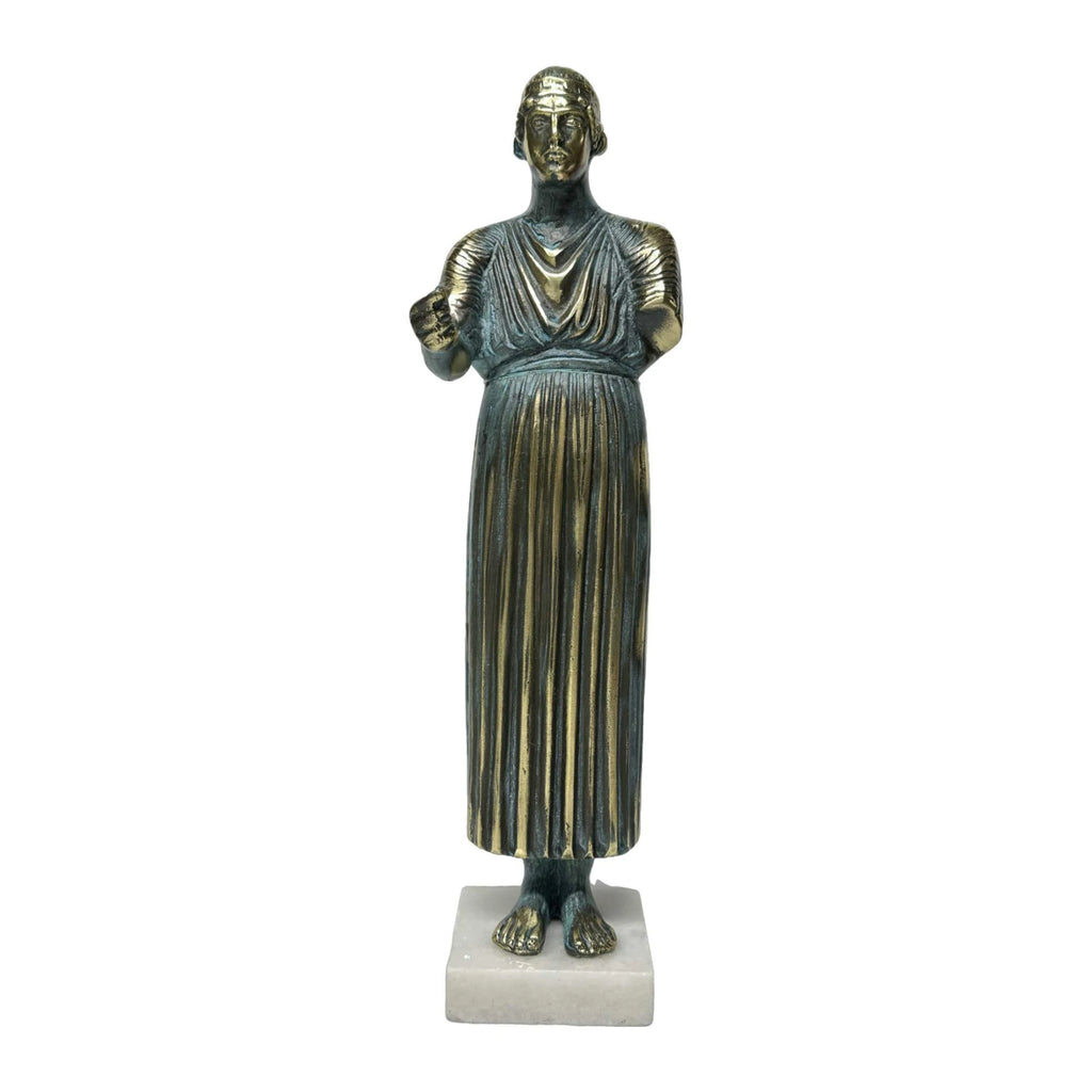 Charioteer of Delphi – Bronze Replica – 14 cm – Blue & Gold