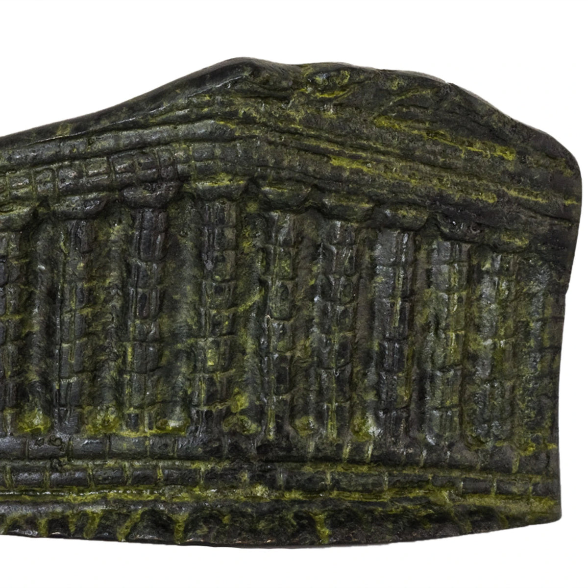 Parthenon – Bronze Sculpture – 5 cm – Dark Green