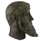Mask of Poseidon – Bronze Sculpture – 16 cm – Dark Green