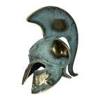 Corinthian Helmet with Pegasus and Short Crest – 19 cm – Blue & Gold