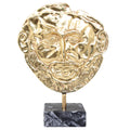 Mask of Agamemnon on Marble Base – 27 cm – Gold