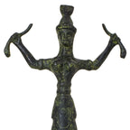 Minoan Snake Goddess – Bronze Sculpture – 17 cm – Dark Green