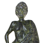 Asclepius – Solid Bronze Sculpture – 21 cm – Dark Green