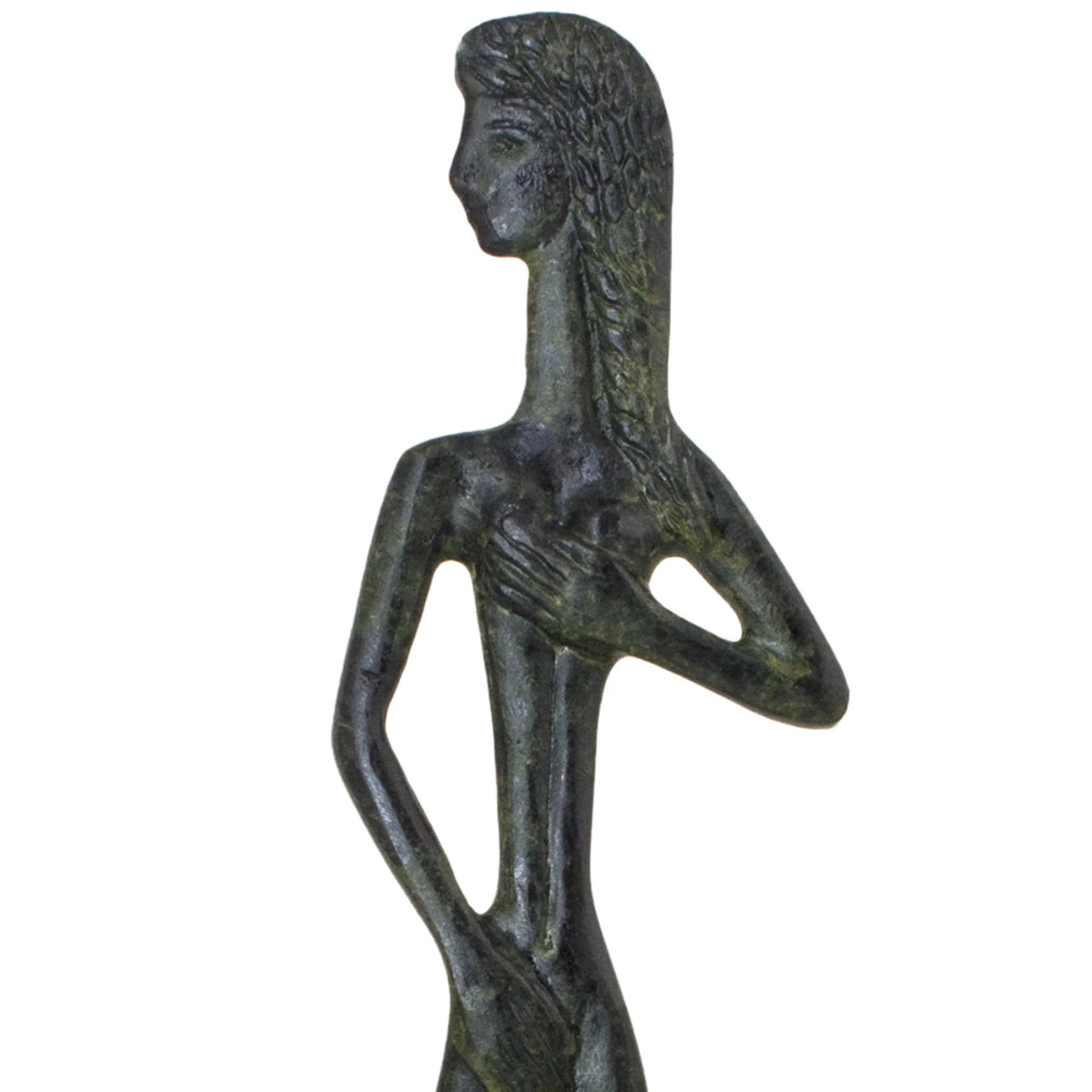 Aphrodite, Goddess of Love – Sculpture – 83 cm – Dark Green