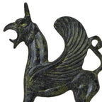 Griffin – Bronze Sculpture – 12 cm – Dark Green