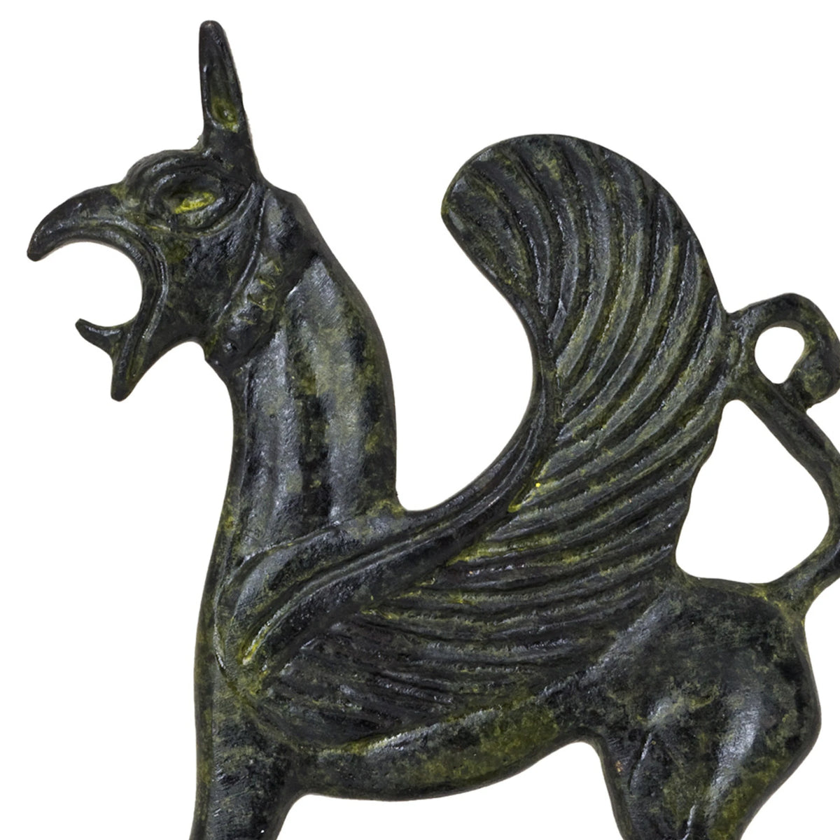 Griffin – Bronze Sculpture – 12 cm – Dark Green