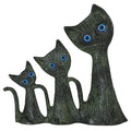Three Cats – Bronze Sculpture – 11.5 cm – Dark Green
