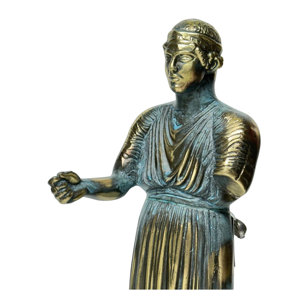 Charioteer of Delphi – Bronze Replica – 14 cm – Blue & Gold