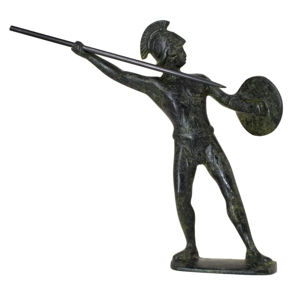 Leonidas, King of Sparta – Bronze Sculpture – 15 cm – Dark Green