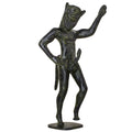 Satyr – Solid Bronze Sculpture – 14 cm – Dark Green