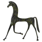 Mycenaean Geometric Horse – Bronze Sculpture – 19 cm – Dark Green
