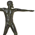 Poseidon – Solid Bronze Sculpture – 14 cm – Dark Green