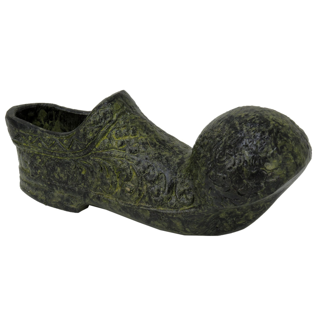 Greek Tsarouchi Shoe – Bronze Sculpture – 4 cm – Dark Green