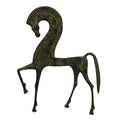 Horse with Lowered Head – Bronze Sculpture – 25 cm – Dark Green
