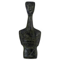 Male Cycladic Bust with Folded Arms – 10 cm – Dark Green
