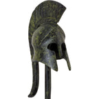 Ancient Greek Helmet on Base – 10 cm – Dark Green
