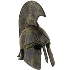 Studded Corinthian Helmet with Short Crest – 14 cm – Dark Green