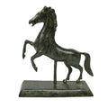 Rearing Horse – Solid Bronze Sculpture 056A – 14 cm – Dark Green