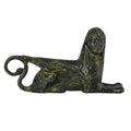 Reclining Sphinx of Olympia – Sculpture – 7 cm – Dark Green