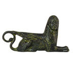 Reclining Sphinx of Olympia – Sculpture – 7 cm – Dark Green