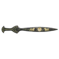 Decorative Warrior's Sword with Lions – 34 cm Long – Dark Green