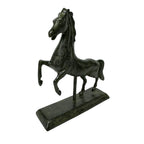 Rearing Horse – Solid Bronze Sculpture 056A – 14 cm – Dark Green