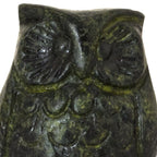Forward-Facing Owl – Solid Sculpture – 3 cm – Dark Green