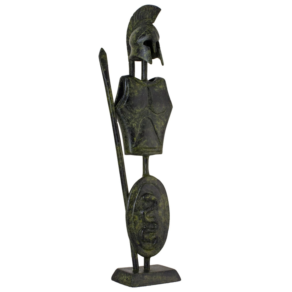 Corinthian Warrior's Armour – Decorative Sculpture – 39 cm – Dark Green