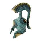 Miniature Ancient Greek Helmet – 5 cm – Blue & Gold