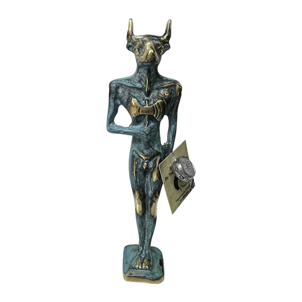 Minotaur – Bronze Sculpture – 19 cm – Blue & Gold