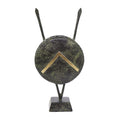 Decorative Spartan Shield with Lambda Symbol – 19 cm – Dark Green