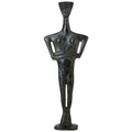 Triangular Cycladic Figurine – Bronze Sculpture – 26 cm – Dark Green