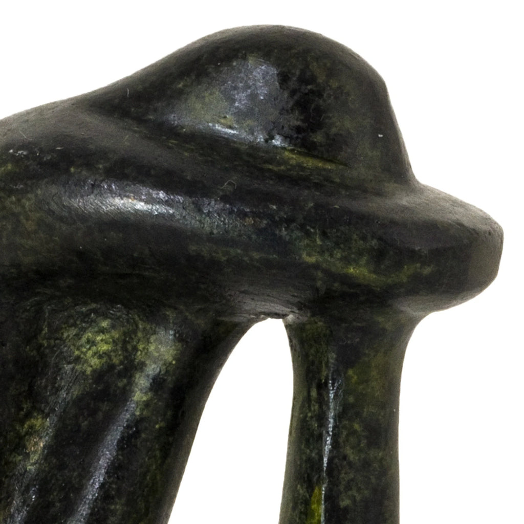 Miniature Cycladic Thinker Figurine – 6 cm – Dark Green