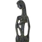 Leda and the Swan – Bronze Sculpture – 40 cm – Dark Green