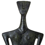 Triangular Cycladic Bust – Bronze Sculpture – 16 cm – Dark Green