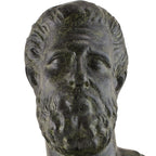 Head of Hippocrates – Bronze Sculpture – 25 cm – Dark Green