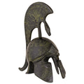 Studded Corinthian Helmet with Owl and Tall Crest – 16 cm – Dark Green