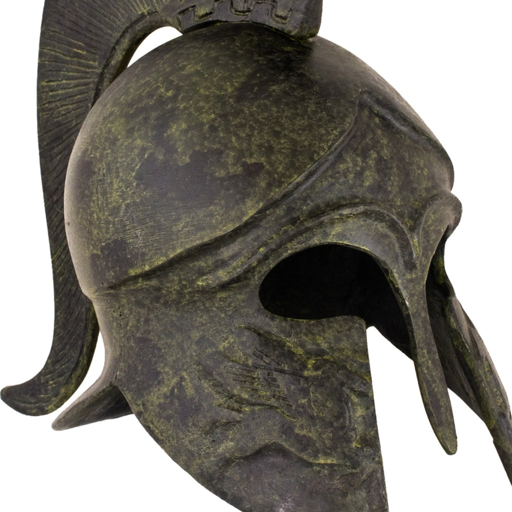 Corinthian Helmet with Pegasus and Short Crest – 19 cm – Dark Green