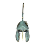 Corinthian Helmet with Tall Crest – 13 cm – Blue & Gold