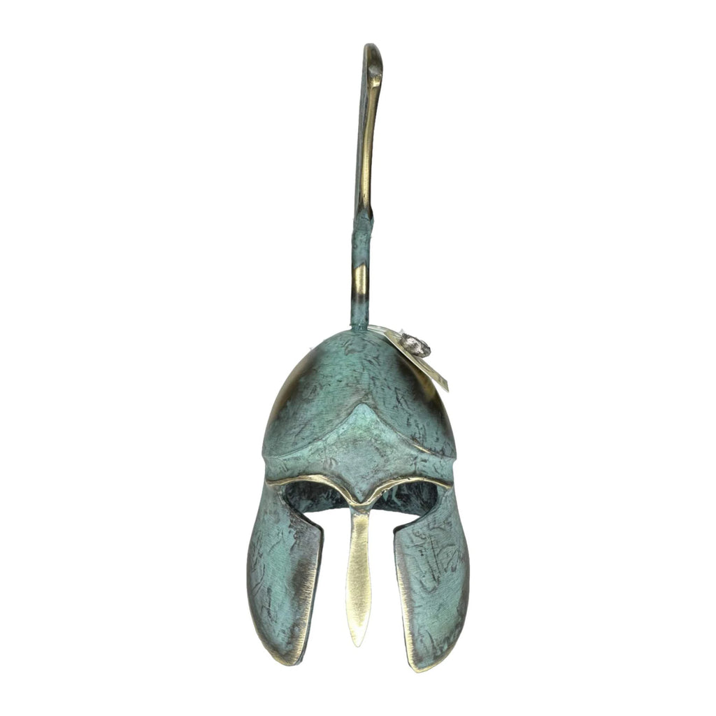 Corinthian Helmet with Tall Crest – 20 cm – Blue & Gold