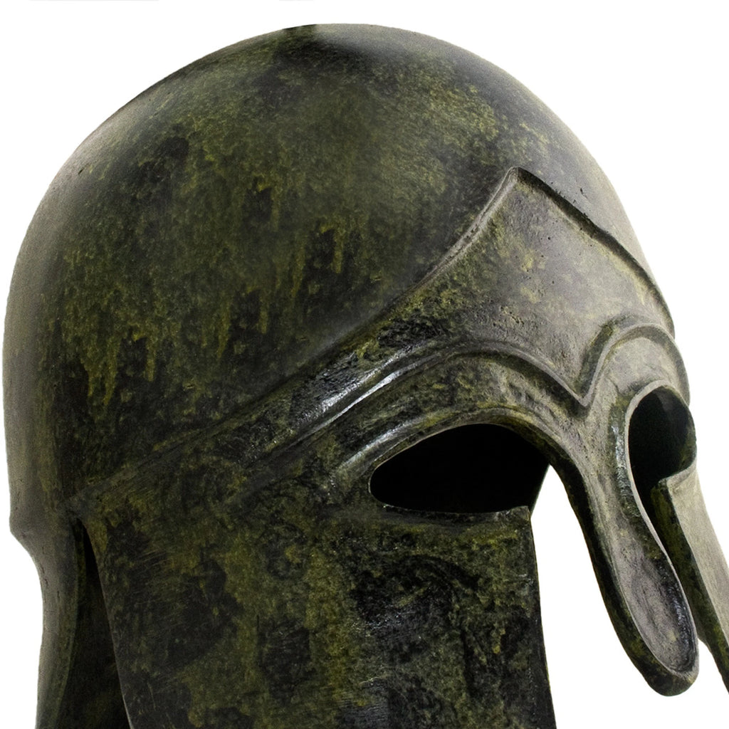 Life-Size Corinthian Helmet without Crest – 25 cm – Dark Green