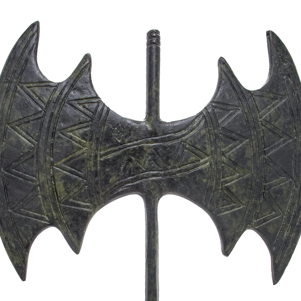 Minoan Sacred Double Axe – Decorative Sculpture – 25 cm – Dark Green