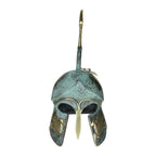 Corinthian Helmet with Pegasus and Tall Crest – 22 cm – Blue & Gold