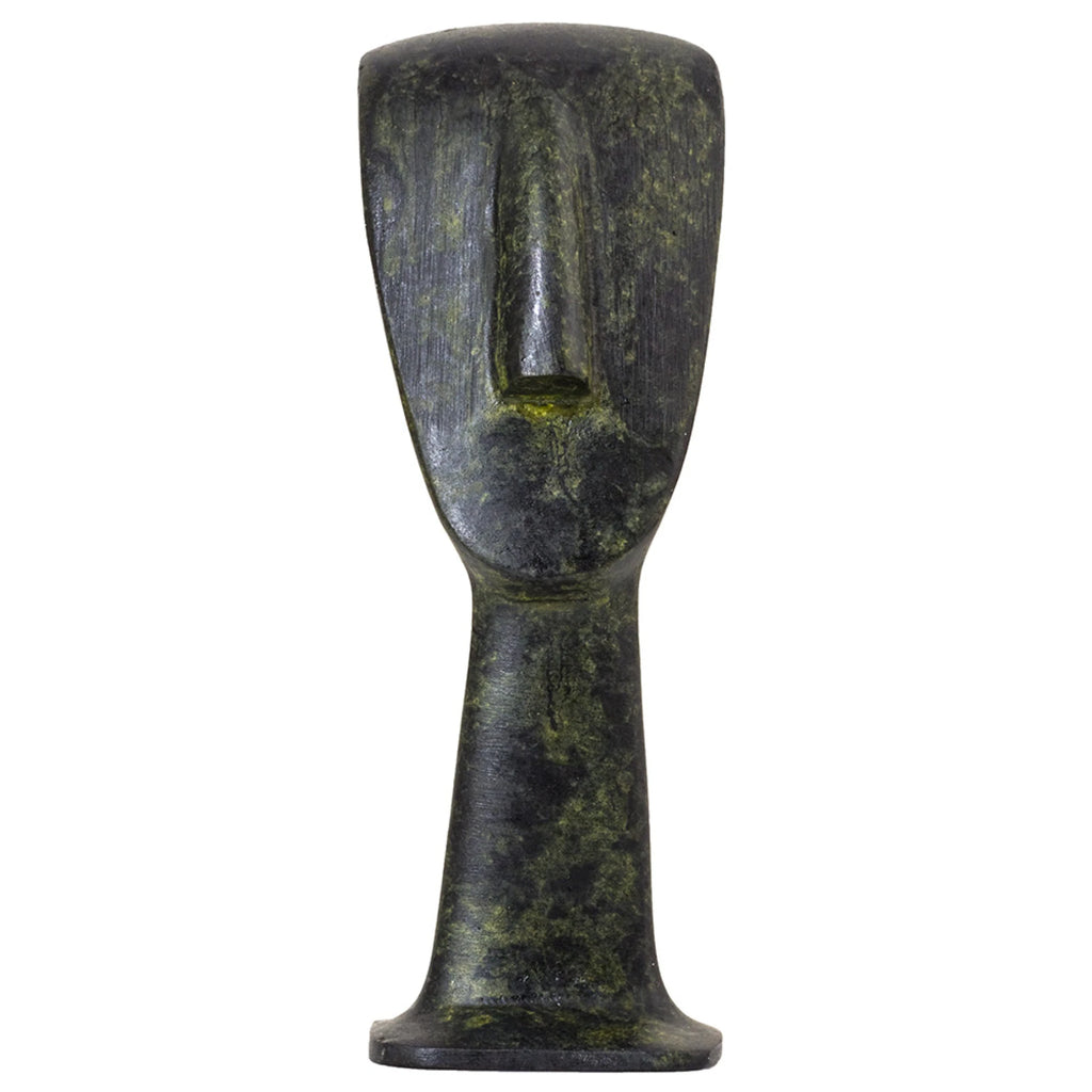 Spedos-Type Early Cycladic Head – 10 cm – Dark Green