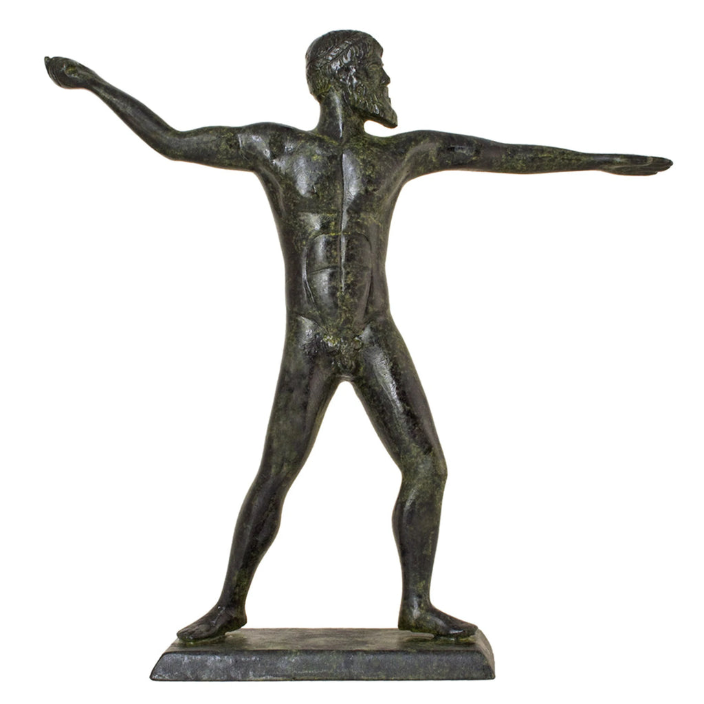 Poseidon – Solid Bronze Sculpture – 23 cm – Dark Green