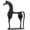 Geometric Horse on Base – Sculpture – 27 cm – Dark Green