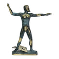Poseidon – Solid Bronze Sculpture – 14 cm – Blue & Gold