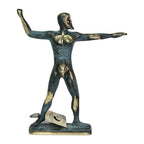 Poseidon – Solid Bronze Sculpture – 17 cm – Blue & Gold