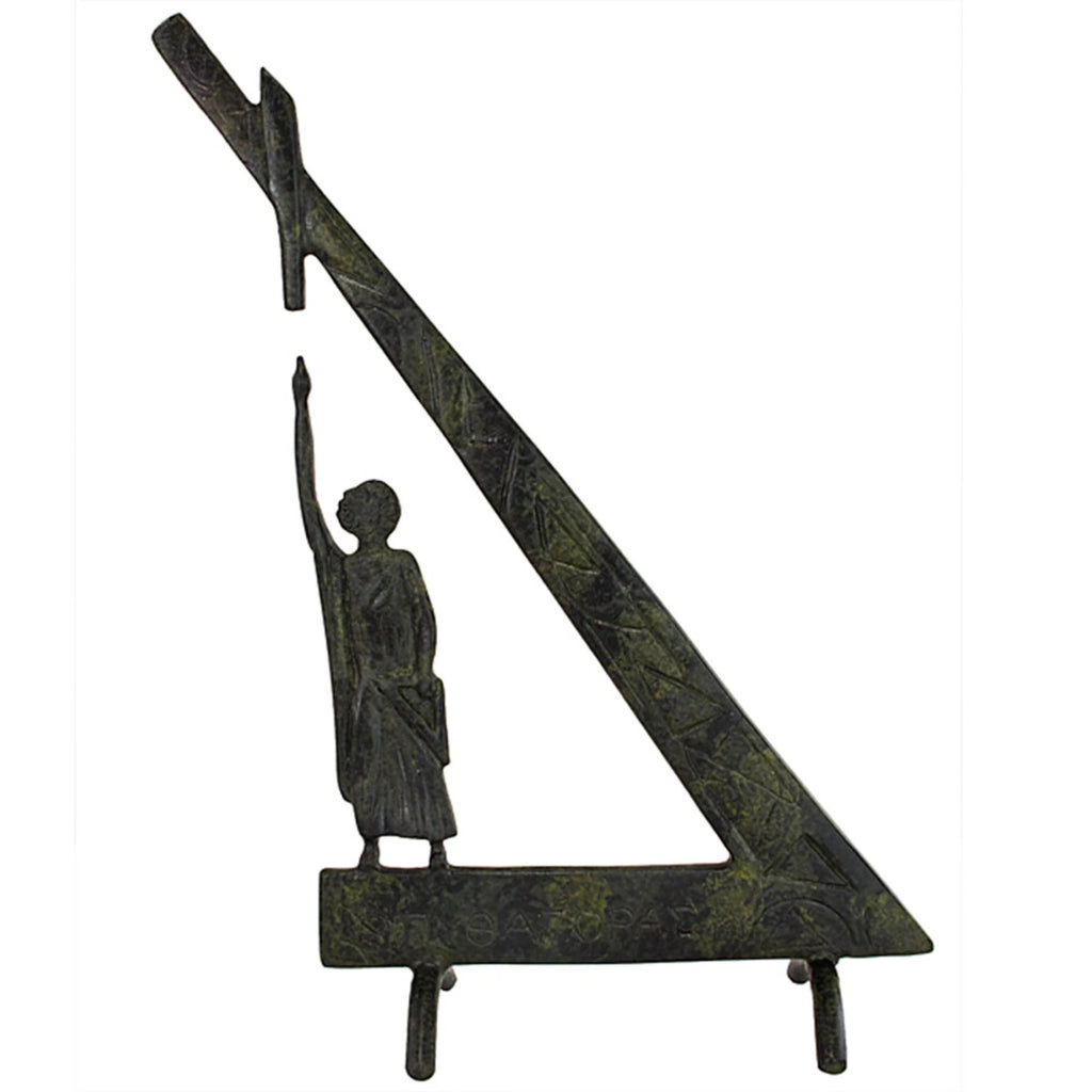 Pythagoras of Samos – Bronze Sculpture – 24 cm – Dark Green