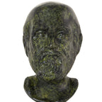 Bust of Hippocrates – Bronze Sculpture – 9 cm – Dark Green
